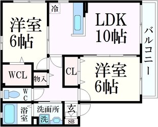 摂津本山駅 徒歩5分 1階の物件間取画像